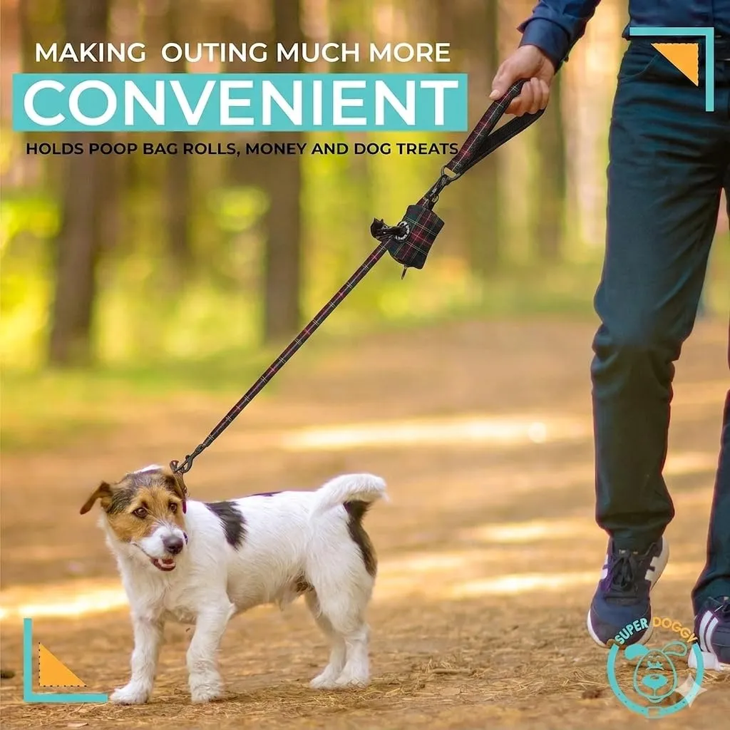 Dispenser per Sacchetti per Cacca di Cane - Porta Sacchetti con Disegni per Guinzaglio - Buste per Premi e Accessori per Animali Domestici - Include Bustine Cani (Scottish) - immagine 6