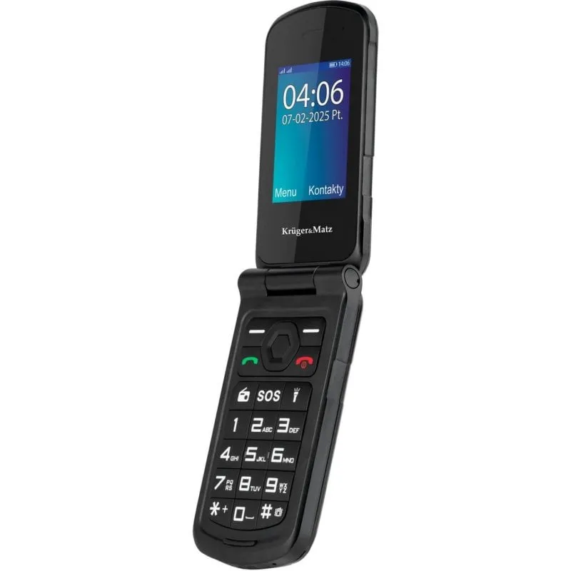 Telefono Krüger&Matz IRON 5 Flip 4G Dual SIM Nero 2.4" 48 MB - immagine 1