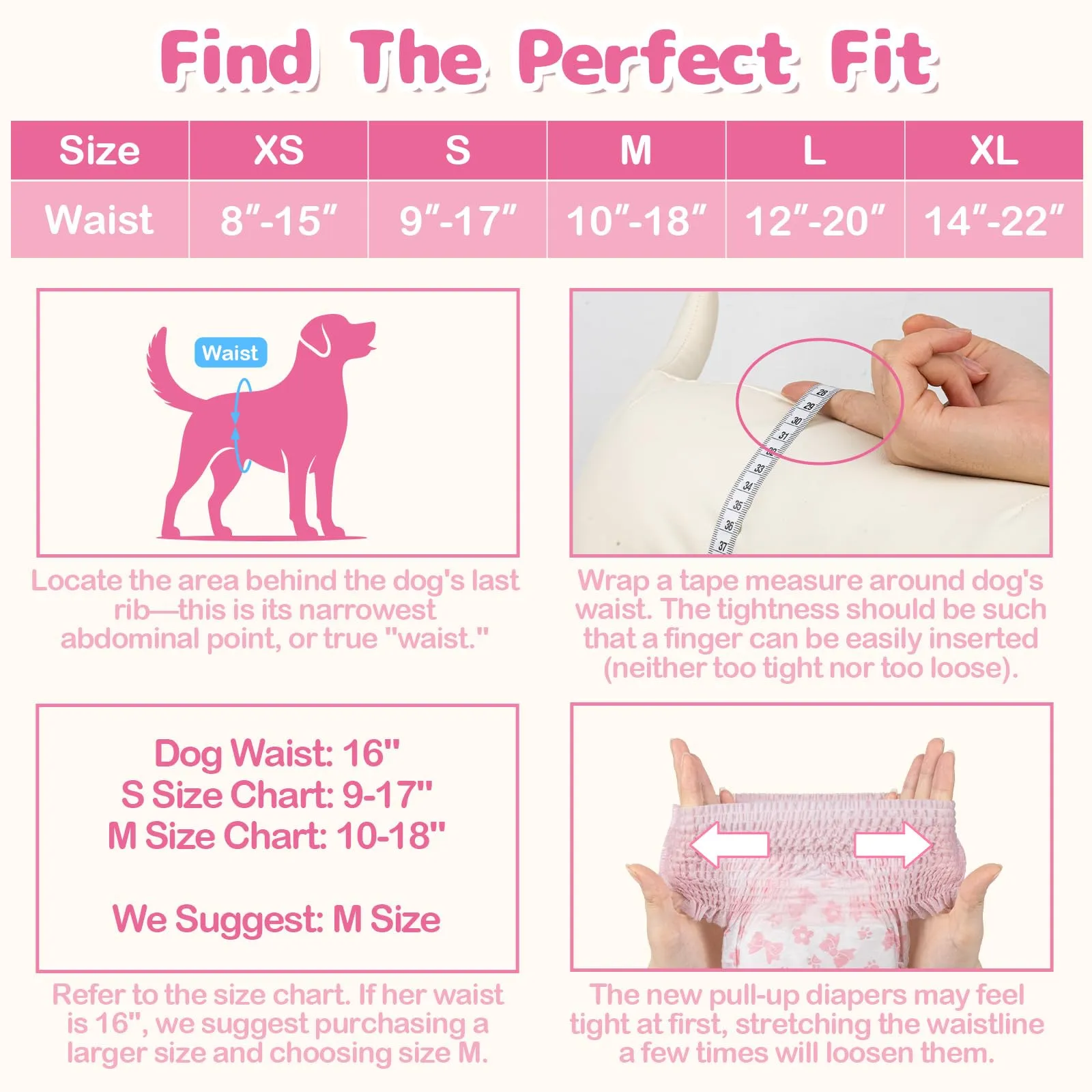Dono Pannolini per cani femmina, 10 pezzi, pantaloni per incontinenza, pannolini per cani femmina, pannolini pull-up per cani, pannolini per cani, pannolini per gatti, super assorbenti, incontinenza - immagine 2