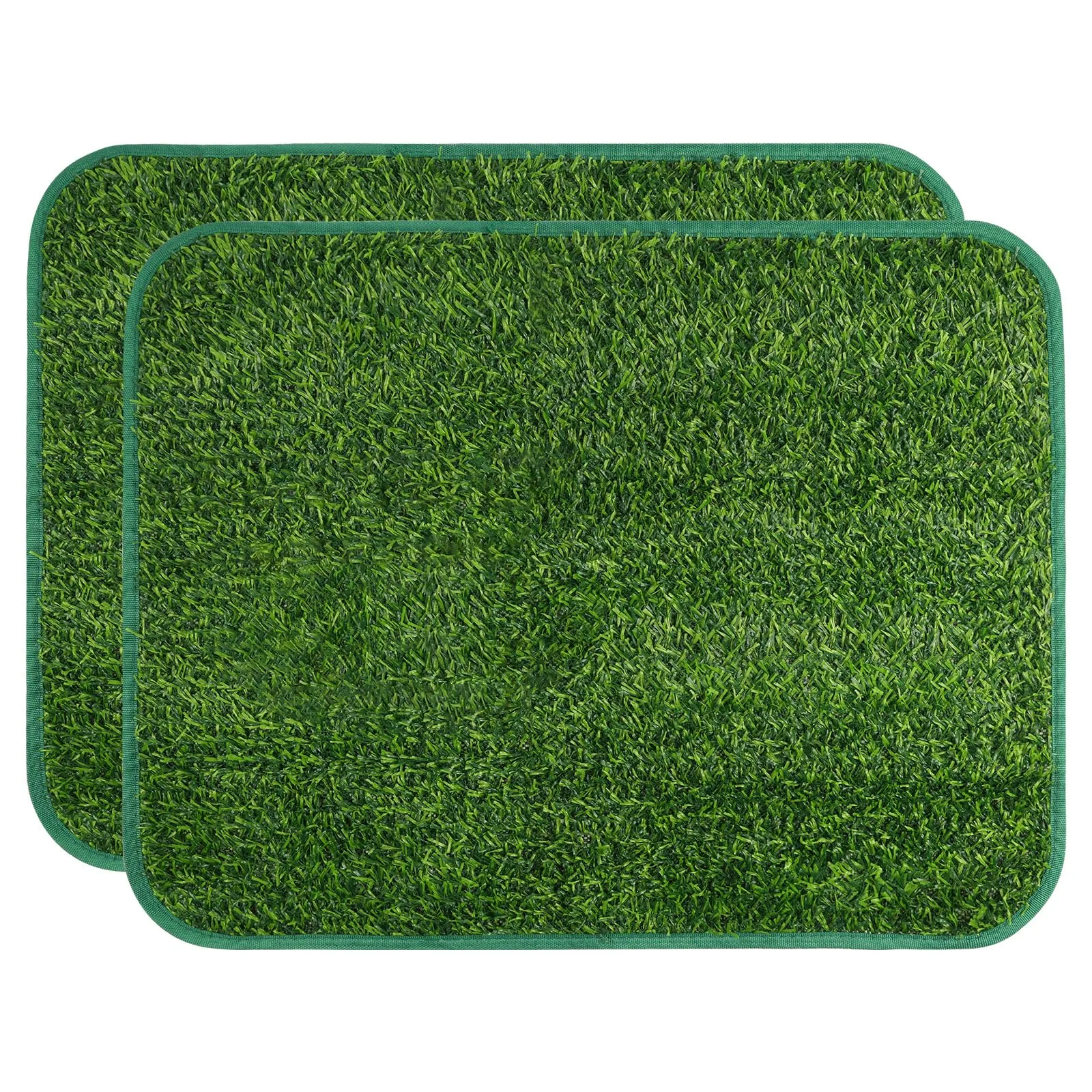 AUYAO 2 Pezzi Lettiera per Cani, Dog Toilette per Cani con Erba Artificiale, 46 x 58 cm, Toilette Tappeto Erboso Lavabile per Training Cucciolo per Interni ed Esterni, Verde - immagine 9