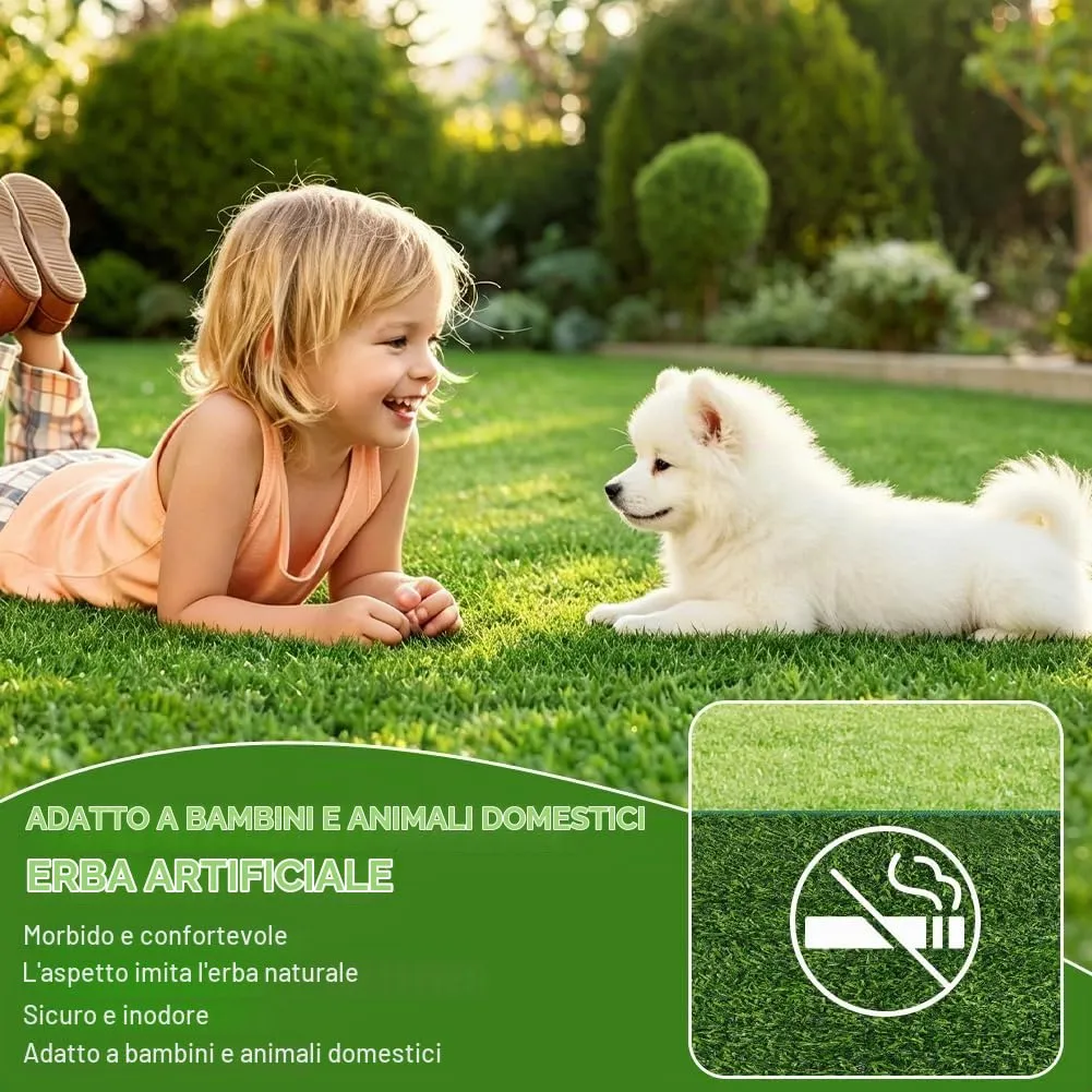 AUYAO Lettiera per Cani, Dog Toilette per Cani con Erba Artificiale, 46 x 58 cm, Toilette Tappeto Erboso Lavabile per Training Cucciolo per Interni ed Esterni, Verde - immagine 4