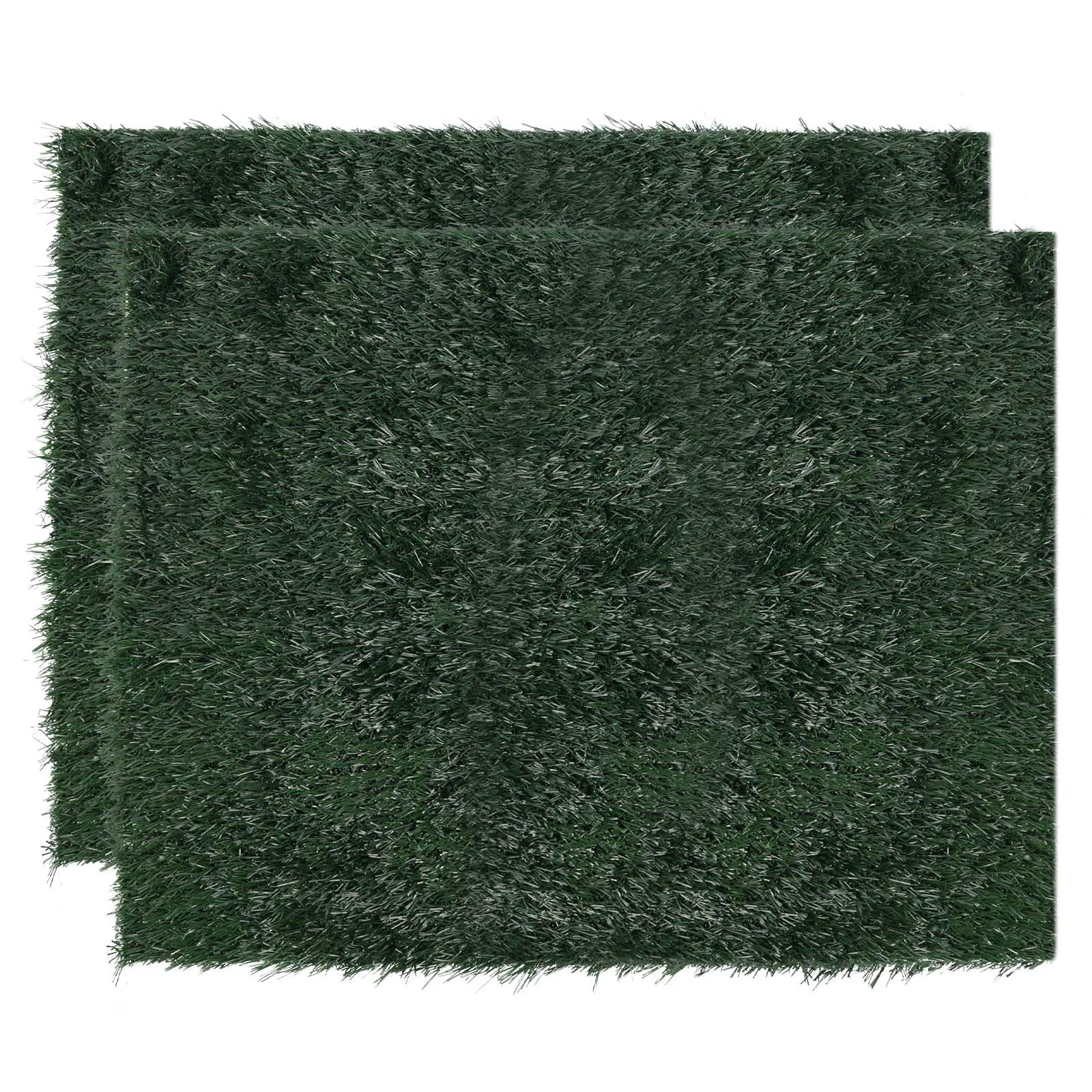 AUYAO 2 Pezzi Lettiera per Cani, Dog Toilette per Cani con Erba Artificiale, 46 x 58 cm, Toilette Tappeto Erboso Lavabile per Training Cucciolo per Interni ed Esterni, Verde - immagine 9