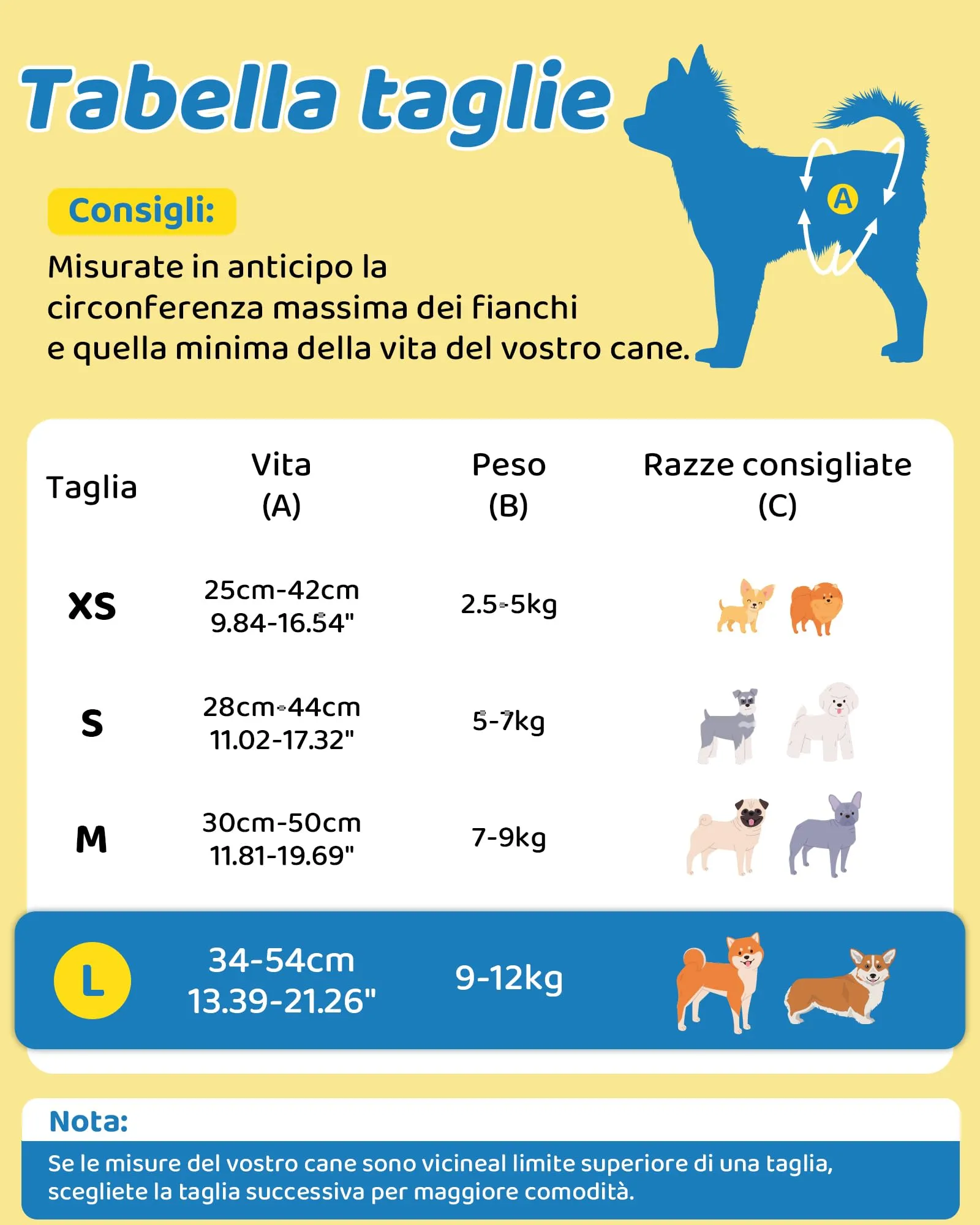 Flying Paws Pannolini monouso per cagne, Gialli, 12 pezzi (L(34-54cm)) - immagine 7