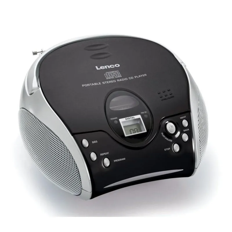 Sistema stereo portatile Lenco SCD-24 Digital FM CD Nero/Argento - immagine 1