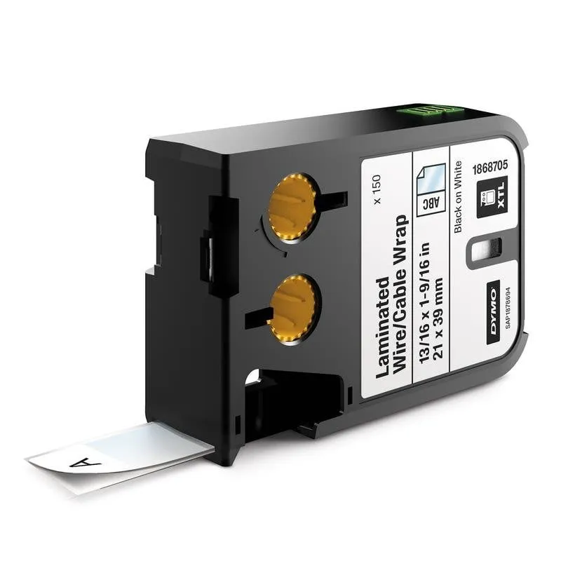 Nastro per stampanti etichette DYMO XTL 21 mm x 39 mm Nero su bianco 150 pezzi - immagine 1