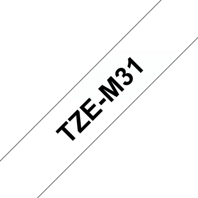 Nastro per Stampanti Etichette Brother TZE-M31 Laminato Opaco 1,2 cm x 8 m - immagine 1
