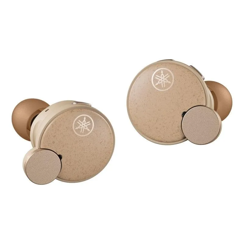 Auricolari Yamaha TW-E7B wireless Bluetooth con cancellazione rumore, microfono e IPX5 beige - immagine 1