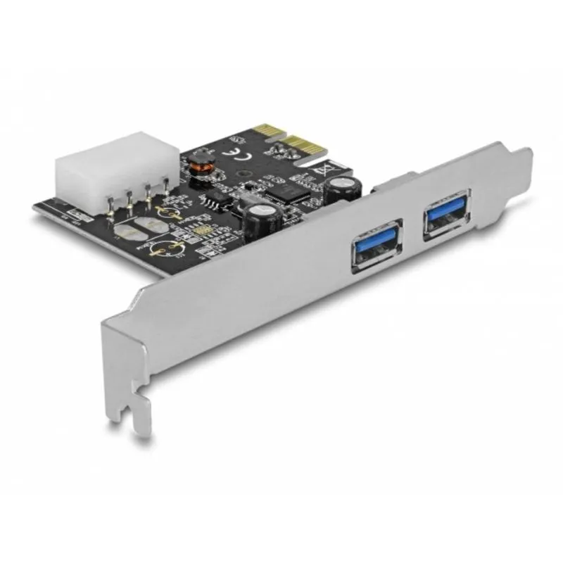 Scheda di Rete Delock 89243 PCIe USB 3.2 Gen 1 5 Gbit/s Argento Renesas - immagine 1