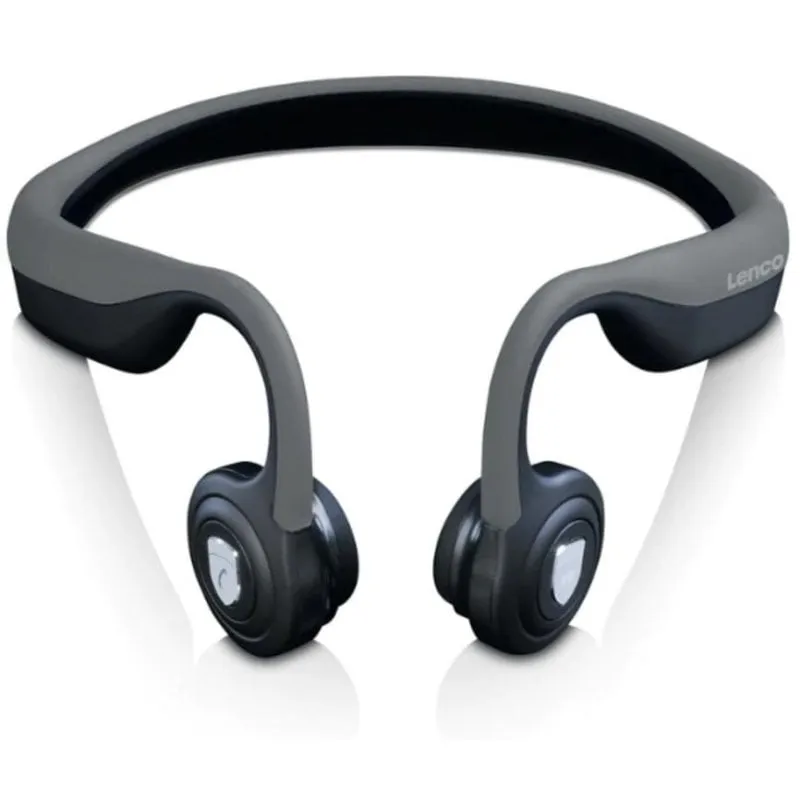 Auricolari Lenco HBC-200GY wireless Bluetooth sportivi con protezione IPX5 neri - immagine 1