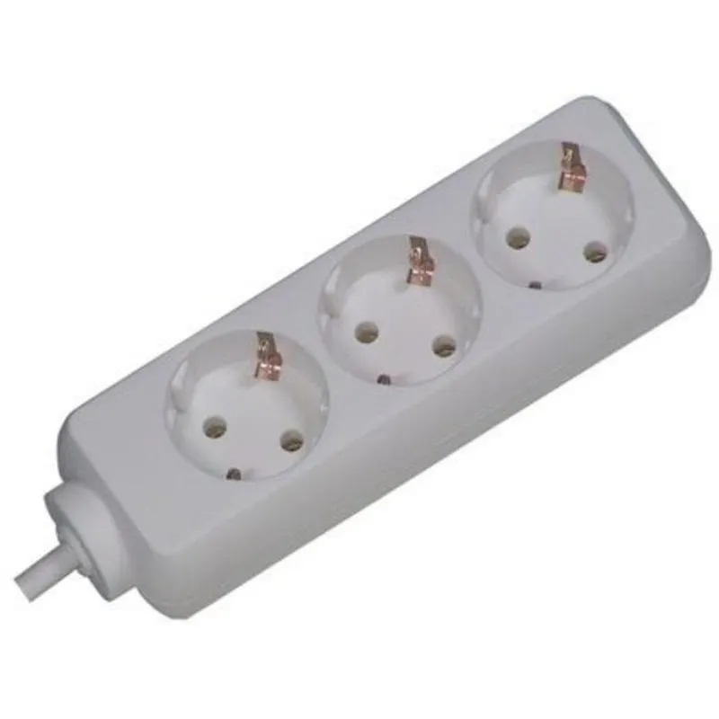 Multipresa Secomp 387.270S 3 prese 1,5 m bianco interno plastica 3600 W - immagine 1