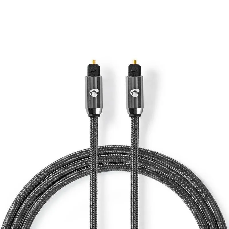 Cavo Audio Ottico Digitale Nedis Toslink 3 metri Grigio - immagine 1