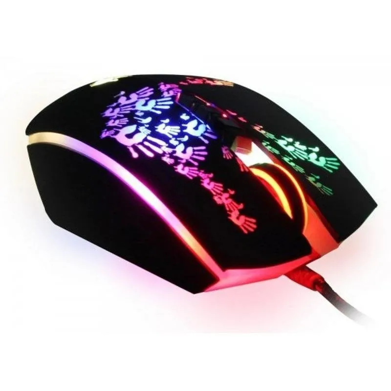 Ratón A4Tech A60 Bloody USB 4000 DPI Nero Ambidestro 9 Pulsanti - immagine 1
