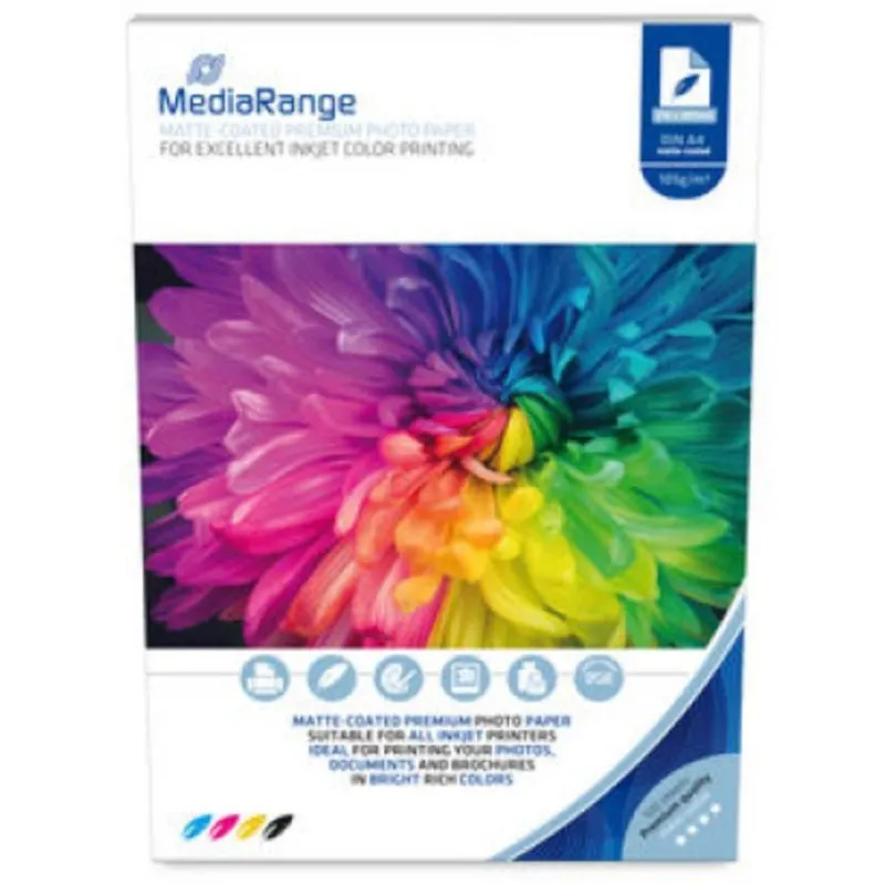 Carta Fotografica MediaRange MRINK116 Opaca A4 105 g/m² a Inchiostro - immagine 1