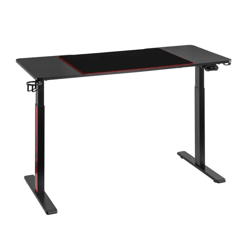 Scrivania Gaming Kimex 150-9021 Regolabile RGB Multimotore Nero - immagine 1