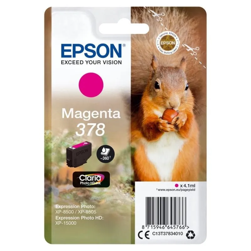 Cartuccia per Cartuccia Epson Magenta Claria Photo HD 378 Rendimento Standard - immagine 1