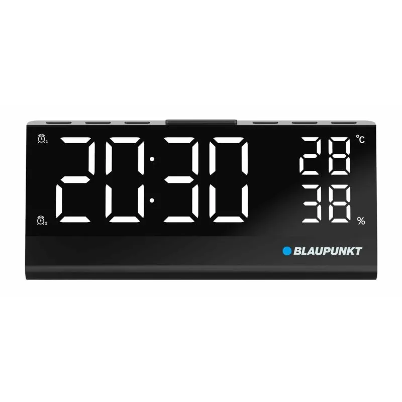 Sveglia Blaupunkt CR10ALU FM PLL LED Alluminio Nero - immagine 1