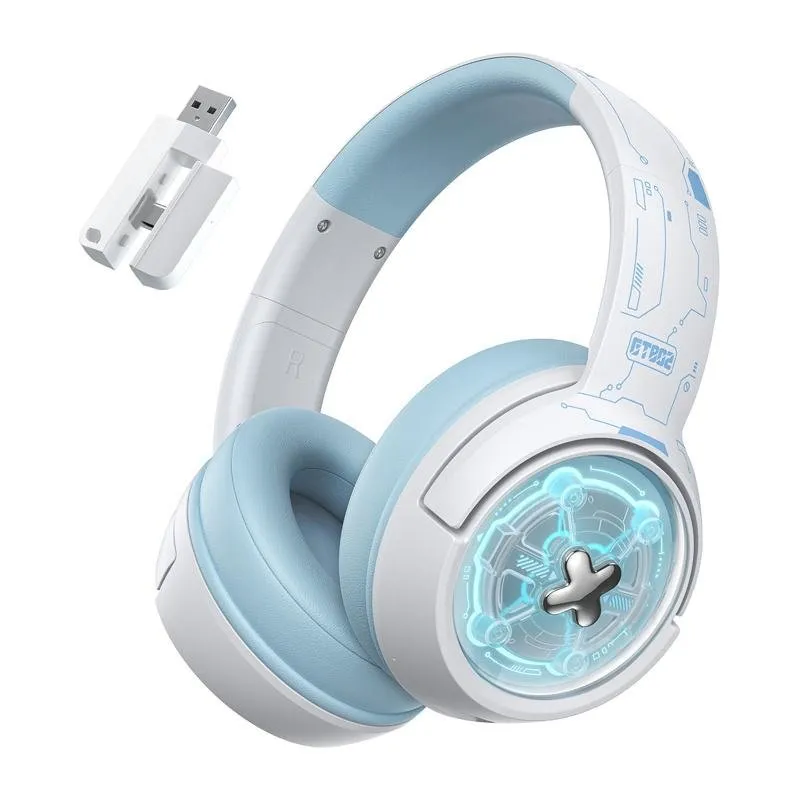 Cuffie ONIKUMA GT802 wireless e cablate Bluetooth 5.3 Gaming illuminazione bianca - immagine 1