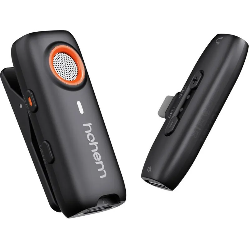 Microfono Hohem MIC-01-LIGHT Bluetooth wireless clip-on con custodia e parabrezza - immagine 1