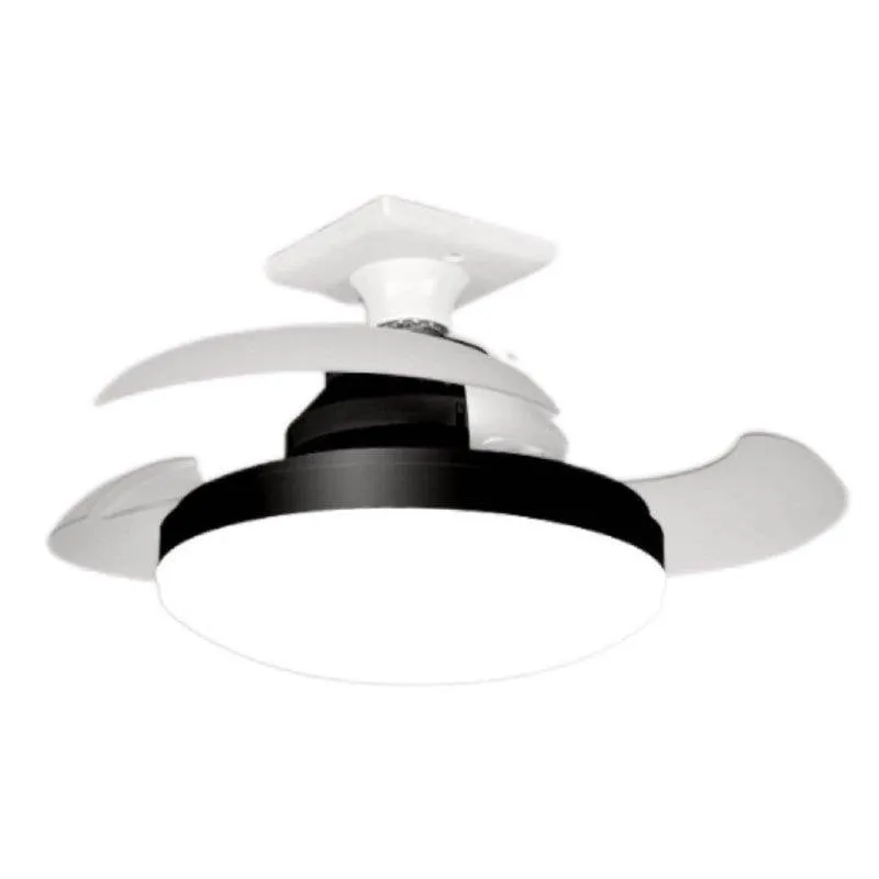 Ventilatore da Soffitto con Luce Autrucker Nero 3 Velocità Pale Retrattili Telecomando - immagine 1