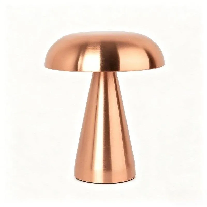 Lampada da scrivania LED Fungo Autrucker, controllo tattile tricolore, ricaricabile rosa dorato - immagine 1