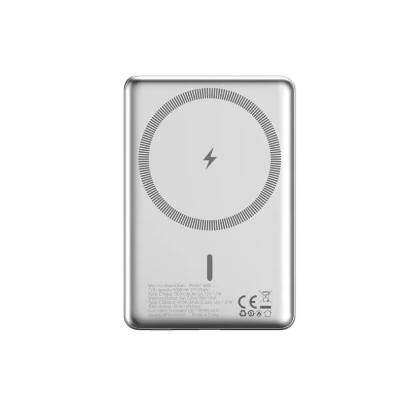Batteria Esterna DCU Tecnologic 5000 mAh Argento - immagine 1