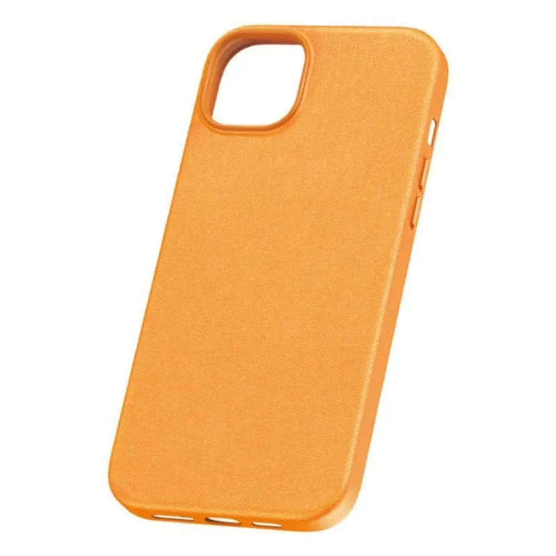 Funda para móvil Baseus Fauxther Cover PU pelle arancione per iPhone 15 Plus - immagine 1