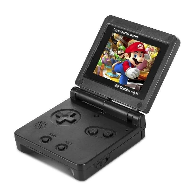 Dam Electronics Consola Portatile Retrò 500 Giochi 3 Pollici Pieghevole Nero - immagine 1