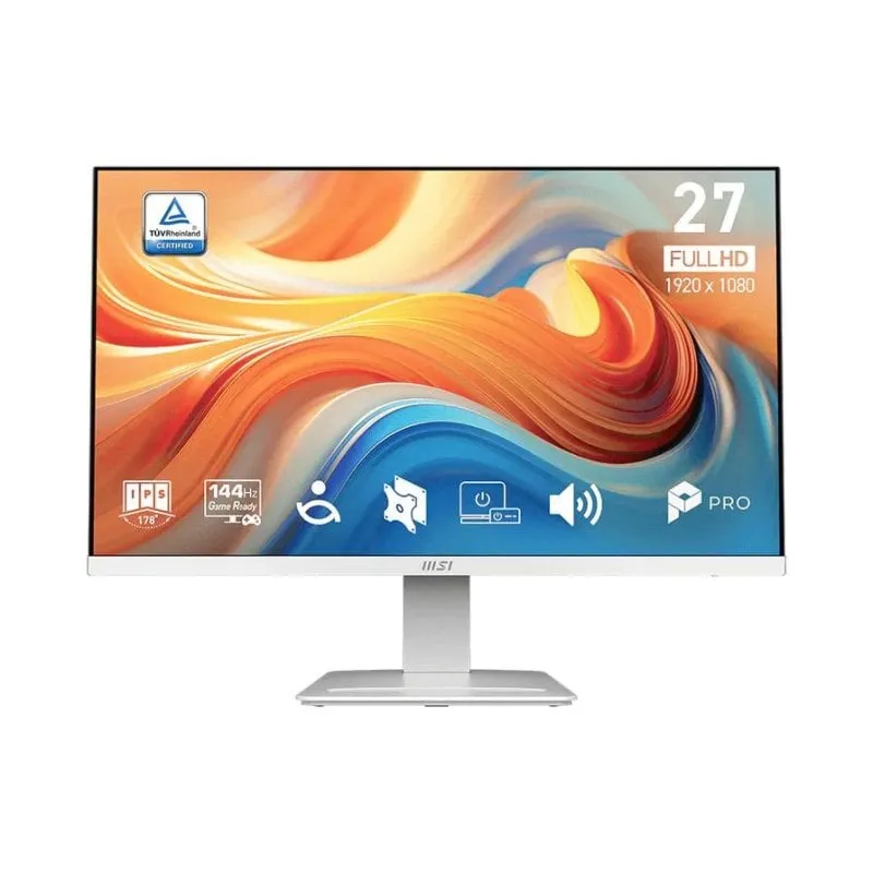 Monitor PC MSI Pro MP273W E14A 27" FullHD 144Hz IPS FreeSync Altoparlanti Bianco 1ms - immagine 1
