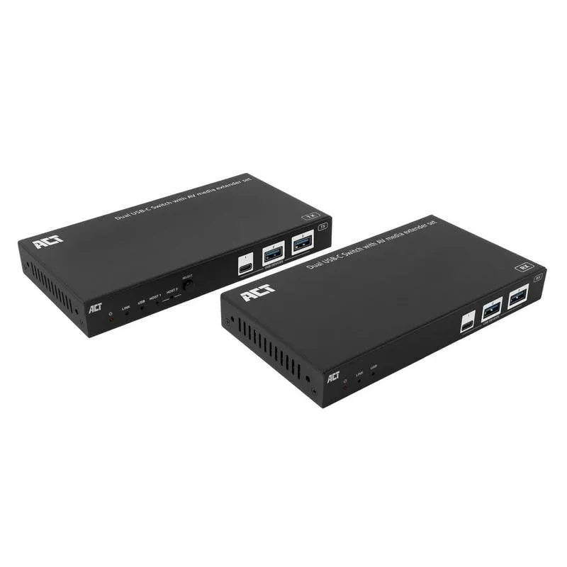Set Estensore AV USB-C HDBaseT ACT AC7110 4K 100 metri - immagine 1