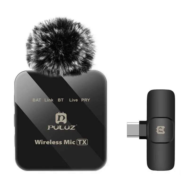 Microfono Puluz PU648B USB-C wireless con riduzione rumore ENC e batteria 12h - immagine 1