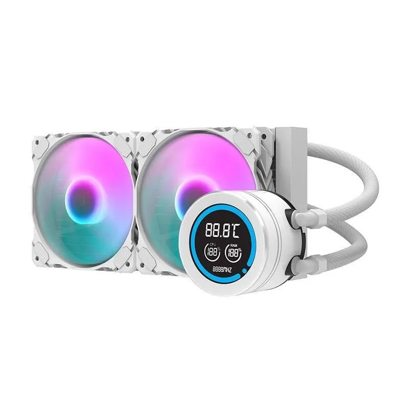 Refrigeración Líquida darkFlash DN-D240 240mm 2 Ventiladores ARGB LCD - immagine 1