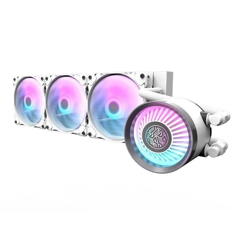 Refrigeración Líquida darkFlash NEBULA DN360 360mm 3 Ventilatori ARGB Bianco - immagine 1