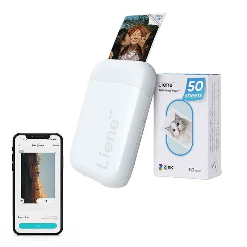 Stampante portatile Bluetooth Zink Liene Pearl 2x3" bianca con batteria integrata - immagine 1