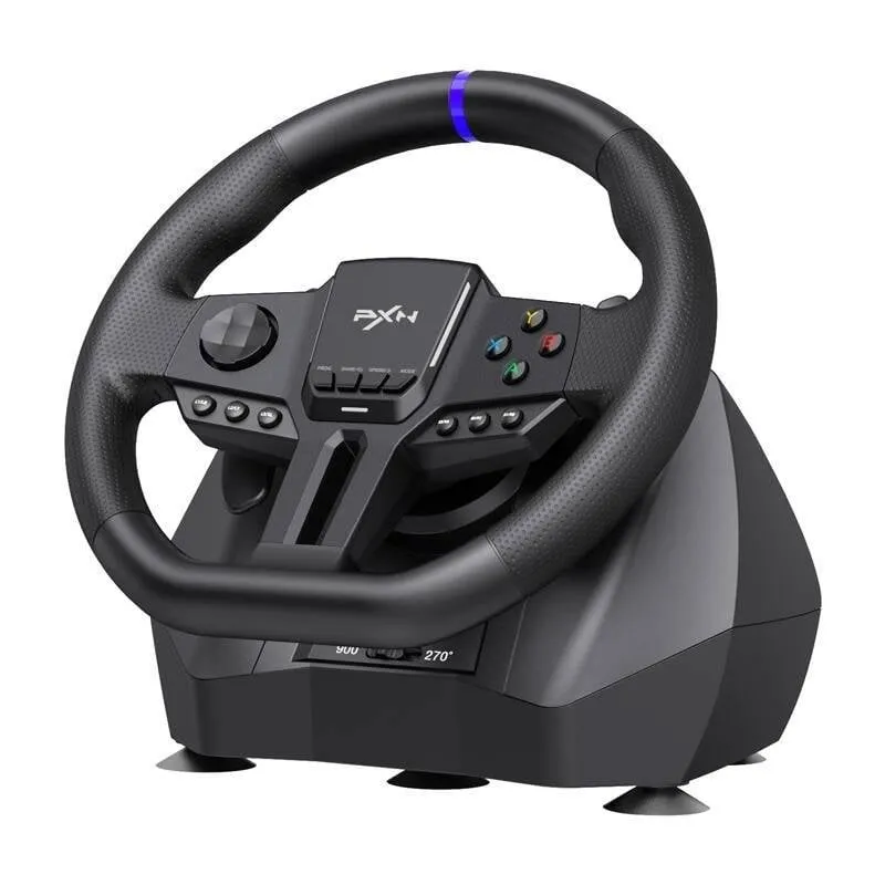 Volante da Gaming PXN-V900 Gen2 RGB 900° PC Xbox PlayStation Nintendo Switch - immagine 1