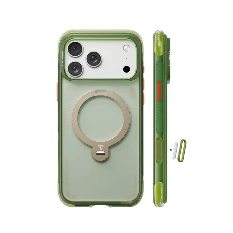 Custodia per smartphone Torras Ostand Q3 Air Verde con supporto per iPhone 17 Pro Max - immagine 1