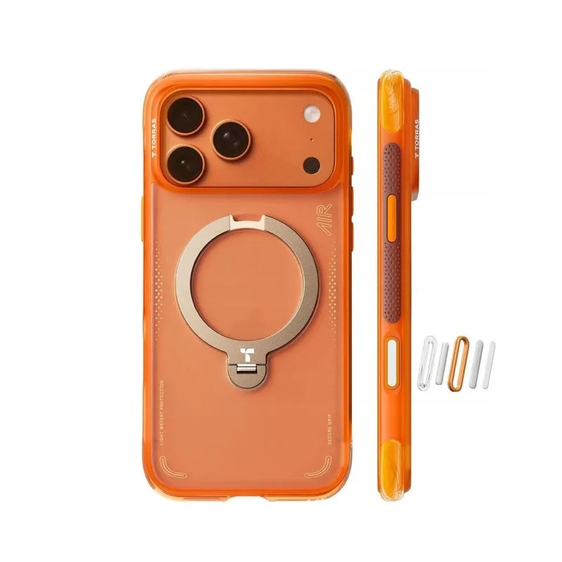 Funda per smartphone Torras Ostand Q3 Air Arancione con supporto per iPhone 17 Pro Max - immagine 1