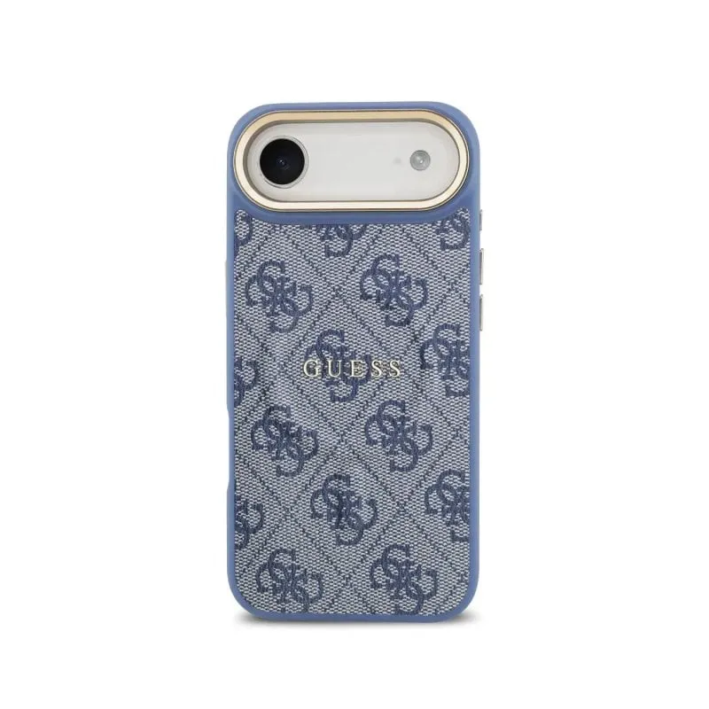 Funda per smartphone Guess Polipiel Blu con MagSafe Logo Classico per iPhone - immagine 1