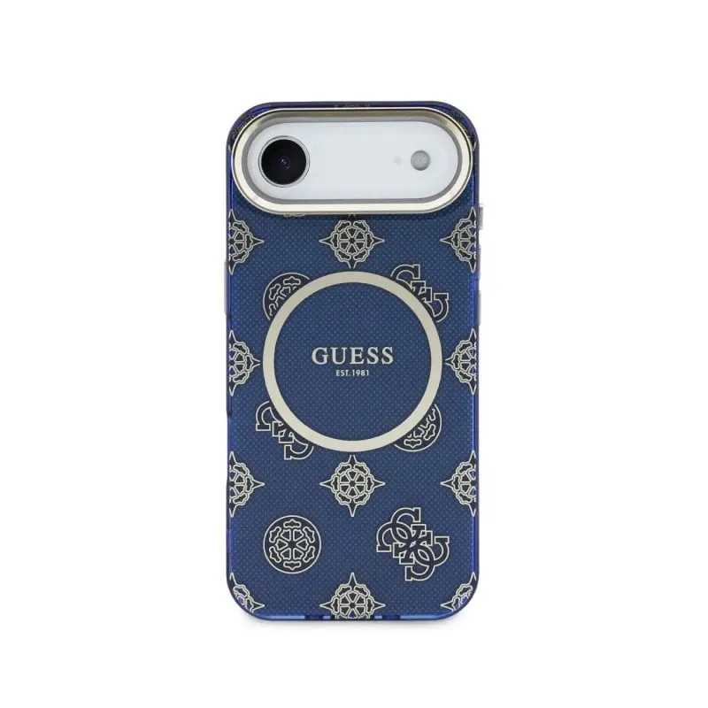 Funda per smartphone Guess Cover Rigida Multilogo Blu Protezione per iPhone Air - immagine 1