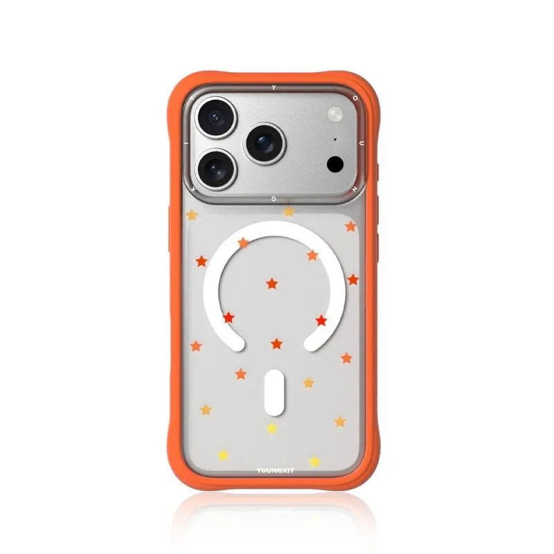 Funda per smartphone Youngkit CH Star Dot Magnetica Trasparente Arancione per iPhone 17 Pro Max - immagine 1