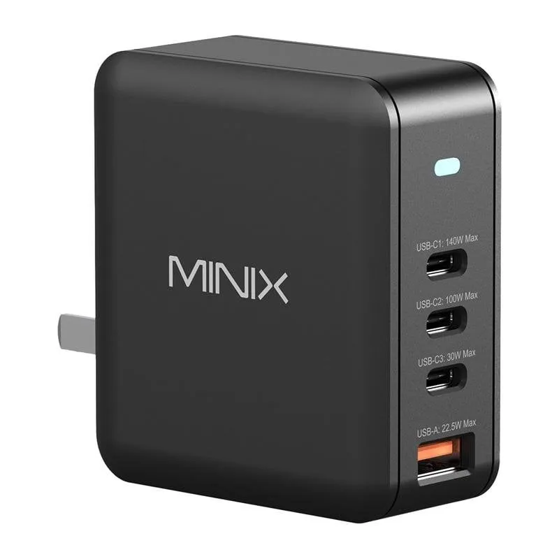 Caricatore a Muro Minix P165 GaN 165W 3x USB-C e 1x USB-A - immagine 1