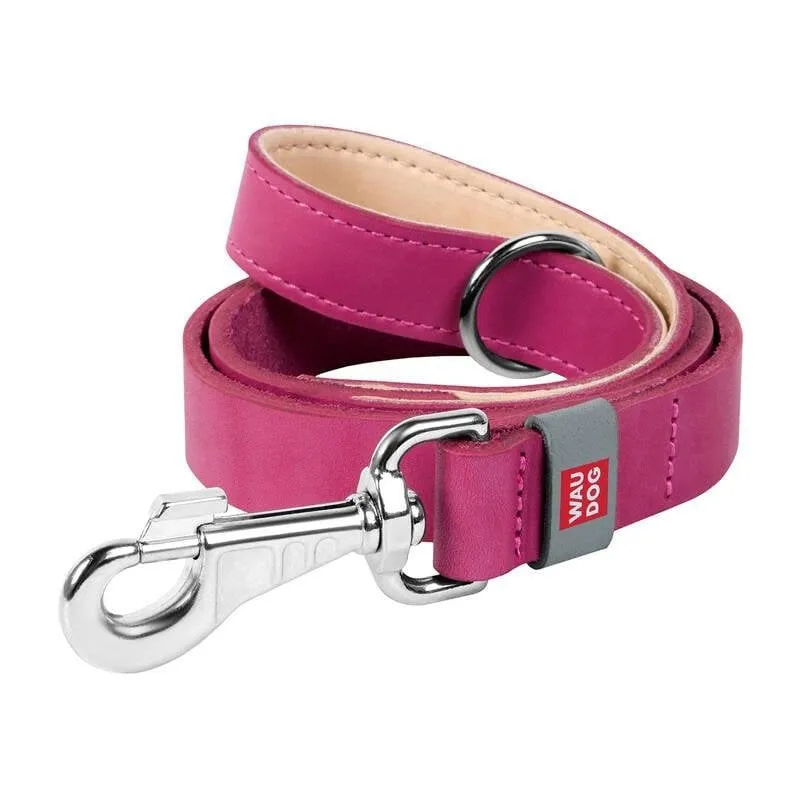 Guinzaglio WAUDOG cuoio naturale rosa 25 mm x 122 cm - immagine 1