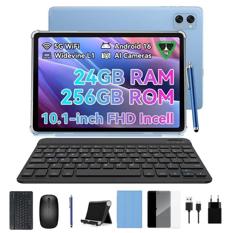 Tablet ExcitPower T20 WiFi 10,1" 8GB 256GB Blu con Teclado y Stylus Pen - immagine 1