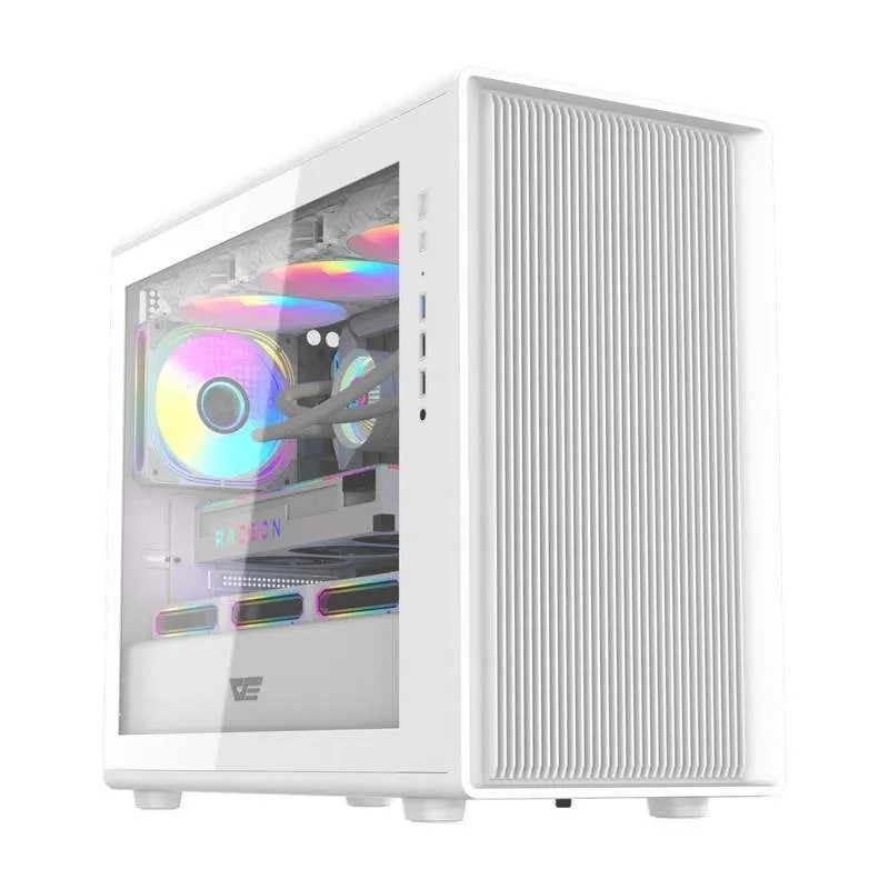 Case PC Darkflash DB460M Bianco M-ATX/ITX Vetro Temprato - immagine 1