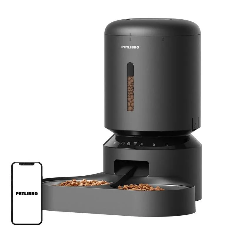 Distributore di Cibo Petlibro Granary PL-AF103-36B 5L Wi-Fi Doppia Ciotola Nero - immagine 1