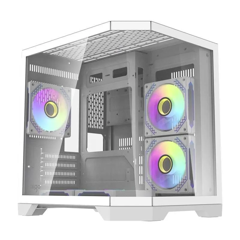 Case PC Darkflash FT350 Mini Tower Bianca con 5 Ventilatori ARGB - immagine 1
