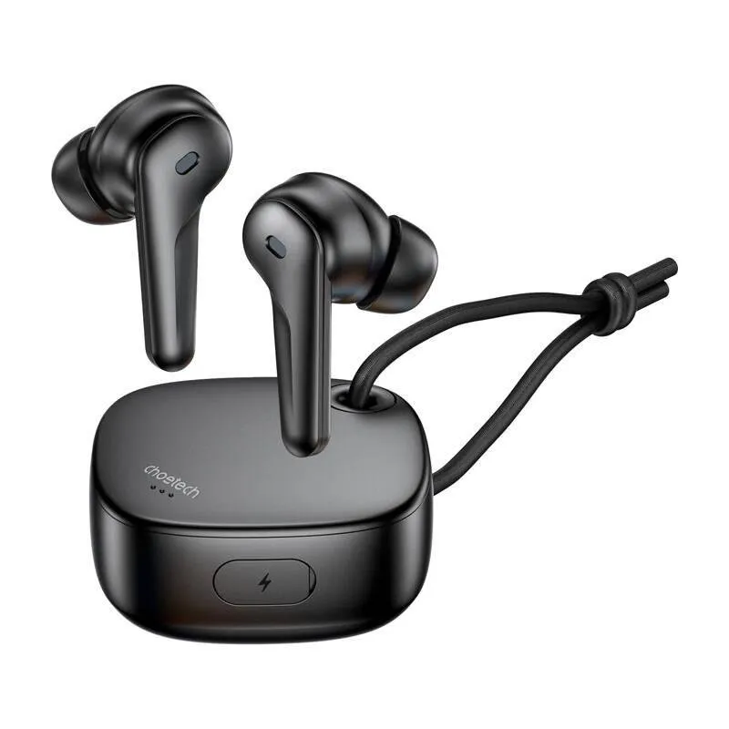 Auricolari Choetech BH-T17 wireless Bluetooth 5.4 con cancellazione rumore e IPX6 neri - immagine 1