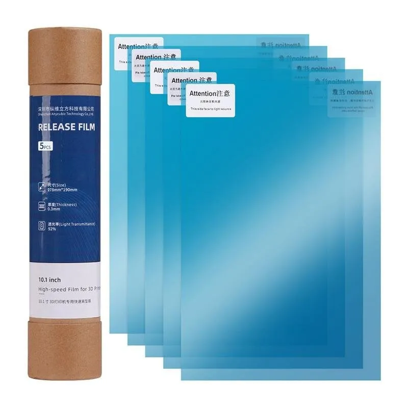 Pellicola FEP Rapida di Cambio Anycubic 10.1" 5 fogli per Photon Mono M5s/M5s Pro/M7 Pro/M7 - immagine 1