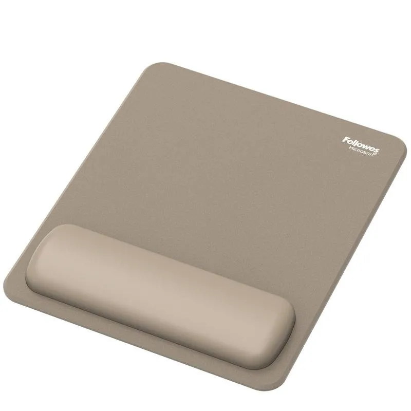 Tappetino per mouse Fellowes Breyta con poggiapolsi 240 x 200 mm colore sabbia - immagine 1