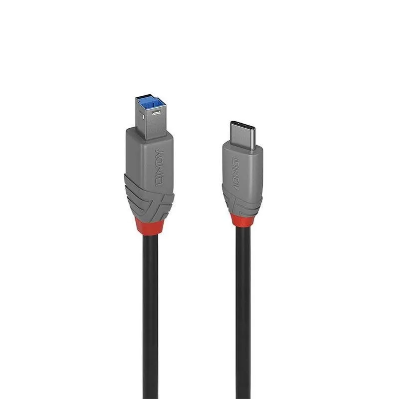 Cavo USB C verso USB B Lindy 2 m USB 3.2 Gen 1 Nero - immagine 1