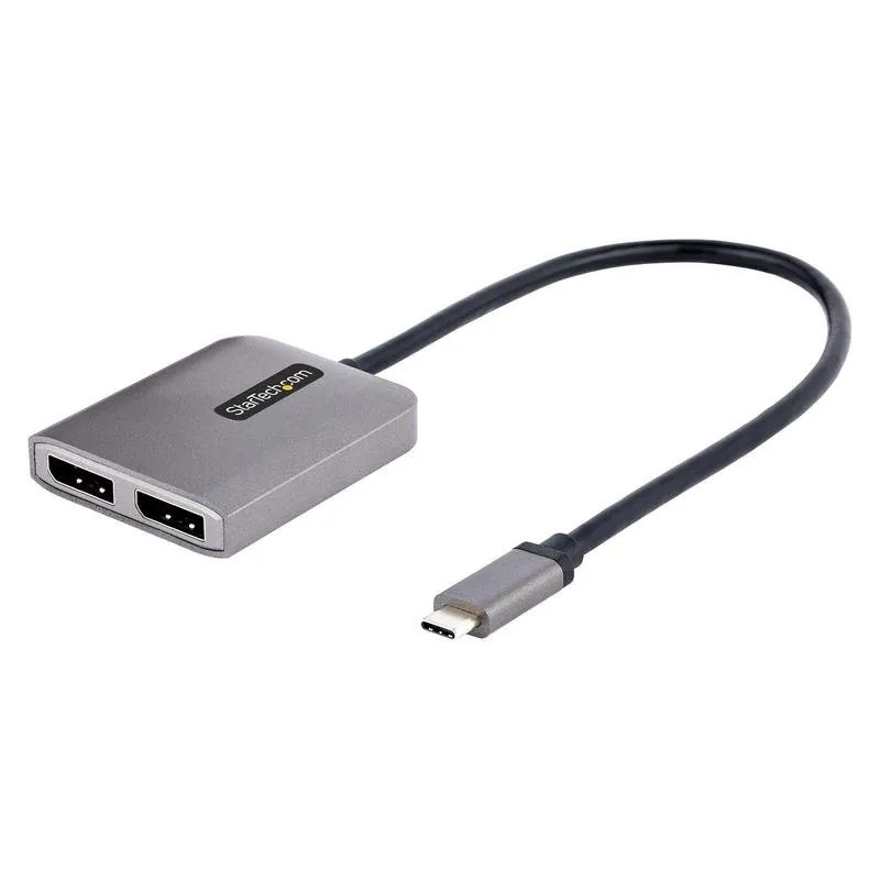 Adattatore USB-C a DisplayPort 1.4 Doppio StarTech.com Hub MST 2 Monitor 5K 60Hz - immagine 1